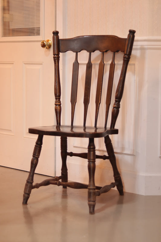 wood high back chair